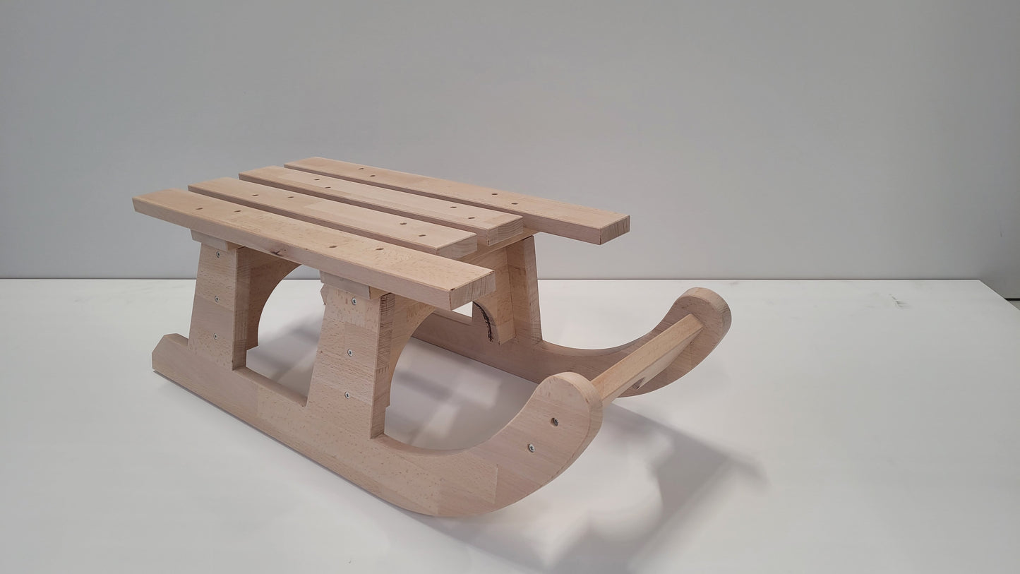 Zelfbouw slee Houtkleur
